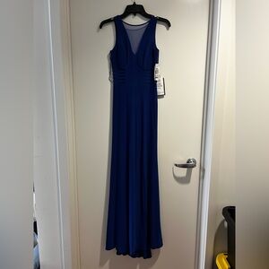 Cobalt blue floor length dress
